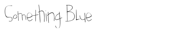 Something Blue font preview